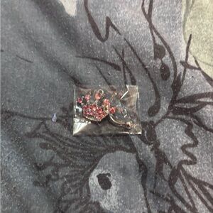 Amazon Pink and Silver Crown Brooch